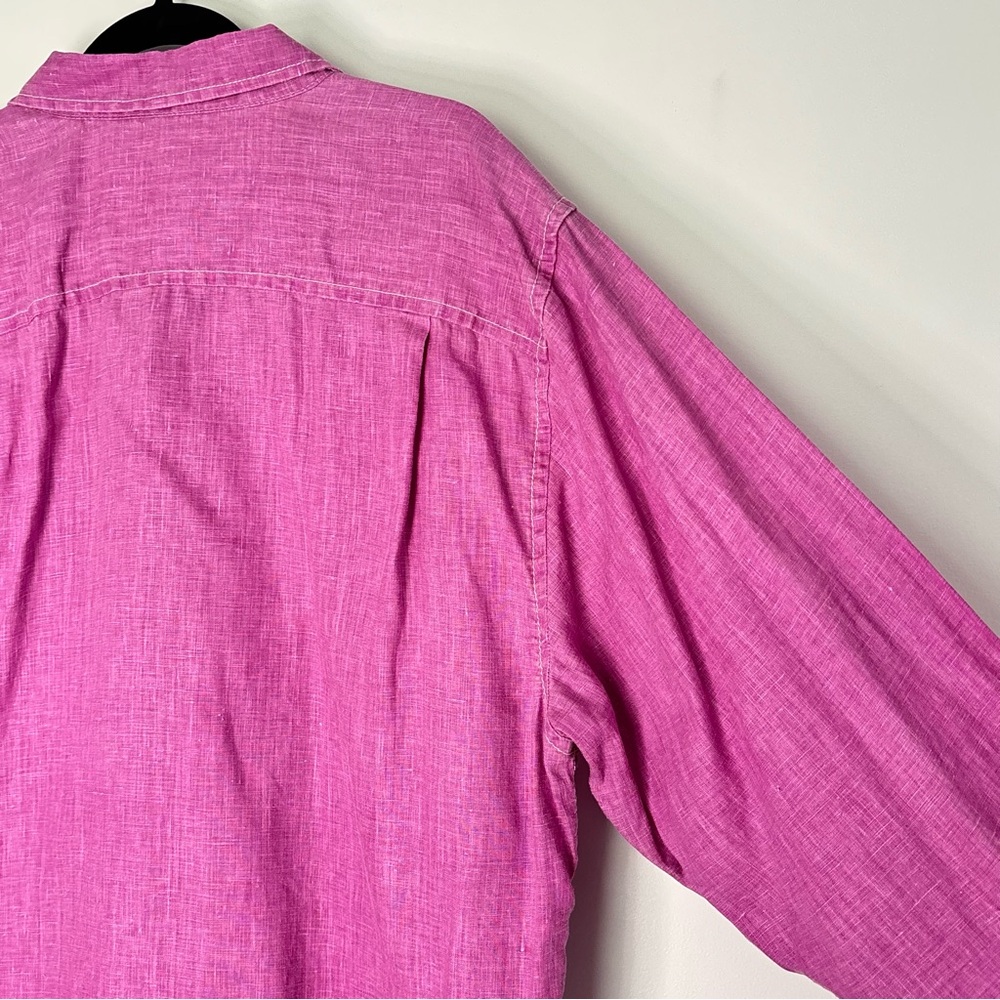 Tommy Bahama Men's 100% Linen Casual Purple Button Down Shirt Size Large - Picture 13 of 16